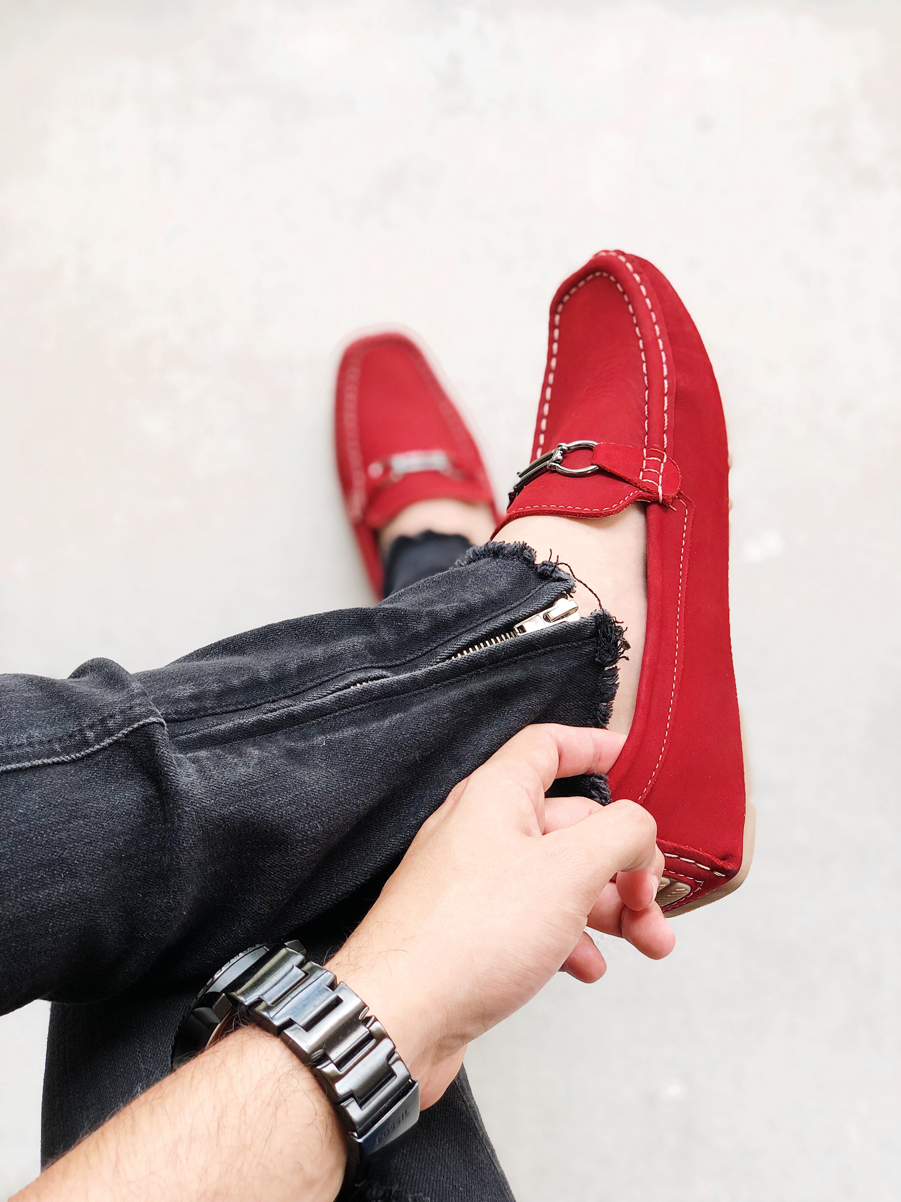 Lofer sale shoes red