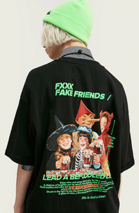 Fake Friends Funny T-Shirt Oversized Viteliuss