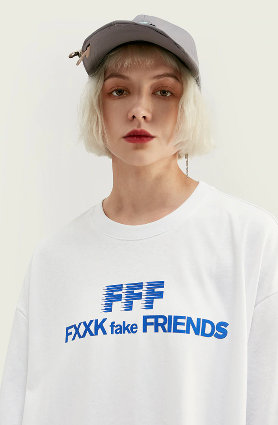 Fake Friends Funny T-Shirt Oversized Viteliuss